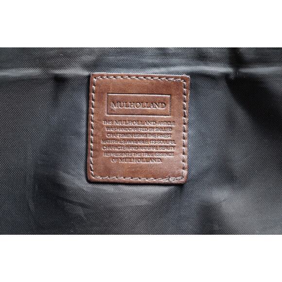 Mulholland Brothers Dark Brown Leather Shopper's Zippered Tote Bag - Picture 13 of 15